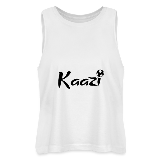 DANCER Women’s Cropped Organic Tank Top - white